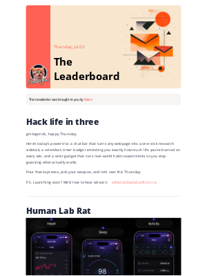 Product Hunt - 😸 a/b test your body