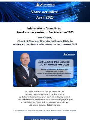 Michelin Group - Votre actualité d'Avril 2025
