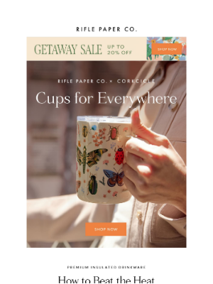 Rifle Paper Co. - Getaway Sale Favorites: New Drinkware