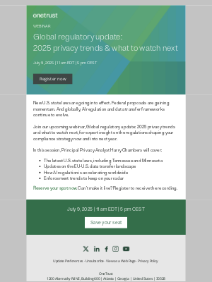 OneTrust - Happening soon: Global privacy trends shaping 2025