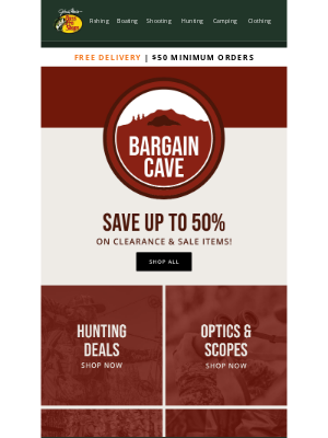 Bass Pro Shops - Bargain Cave Savings You Can’t Miss