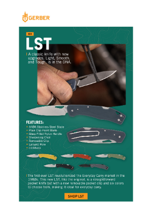 Gerber Gear - The Legendary LST In Six New Colors
