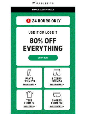 Fabletics - Keep scrolling if you don’t want a discount.