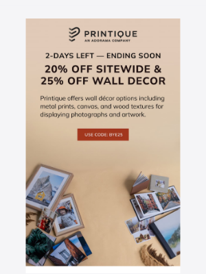 Printique - 2-DAYS LEFT — 20% Off Sitewide & 25% Off Wall Decor!