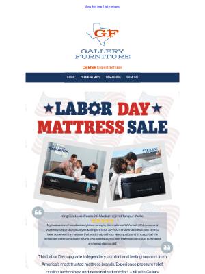 Gallery Furniture - Day Sale: Up to $600 Off Luxury Mattresses Ends Soon!
