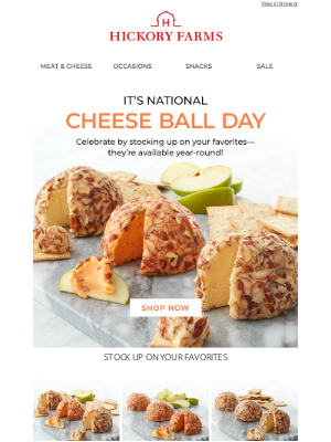 Hickory Farms - Happy Cheese Ball Day to those who celebrate 🧀