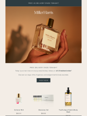 Miller Harris(United Kingdom) - ENDS TONIGHT: Free US Delivery 📦