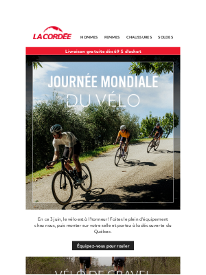 La Cordée (Canada) - Journée mondiale du vélo, c’est le temps de rouler!