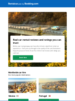 Rentalcars - Book a top-rated car rental in your next destination