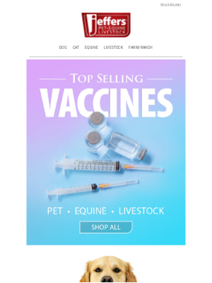 Jeffers Pet Supplies - Vaccinate Your Animals This Month
