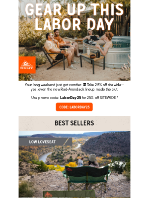 Kelty - Don’t miss out: 25% off sleeping bags, tents, chairs, blankets & more 🎒⛺️💺