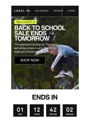 Lakai Footwear - One Day Left To Lock In Your Pair ⌛️