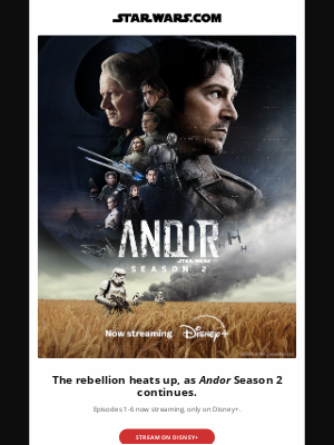 Disney - The rebellion heats up, as Andor Season 2 continues.