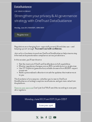 OneTrust - Live demo: Strengthen your strategy with OneTrust DataGuidance