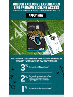 Exclusive Experiences Available with the Jaguars Extra Points Visa Credit Card