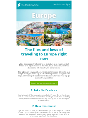 StudentUniverse - ICYMI: the latest on Europe travel