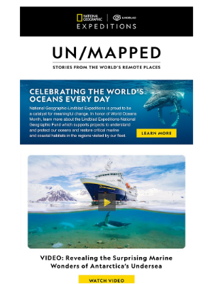 Lindblad Expeditions - Un/Mapped: VIDEO Antarctica's Surprising Undersea, Inspiring Sea Turtle Encounters in Costa Rica and Indonesia's Underwater Eden
