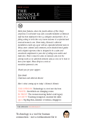 Monocle - The Monocle Minute – Friday 25 April 2025