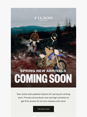 Filson - First Look: Spring New Arrivals Coming Soon