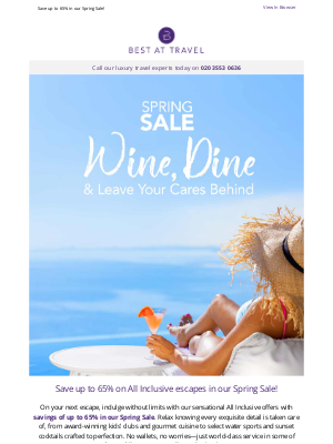 Best At Travel (United Kingdom) - Our best All Inclusive Holidays in our sale... Save up to 65% 🍹