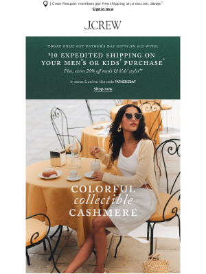 J.Crew - Buy now, wear forever: colorful summer cashmere