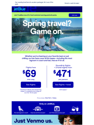JetBlue Airways - Spring travel. Major league value.
