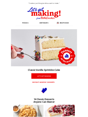 Betty Crocker - Last Call for the Dessert of the Month!
