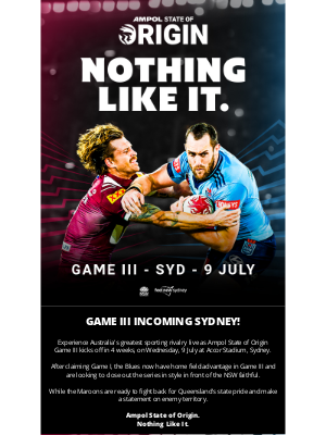 NRL - National Rugby League - 📢 Ampol State of Origin Game III: 1 Month to go