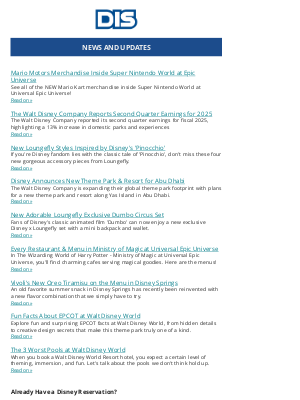 The DIS - News and Updates for 05/07/2025