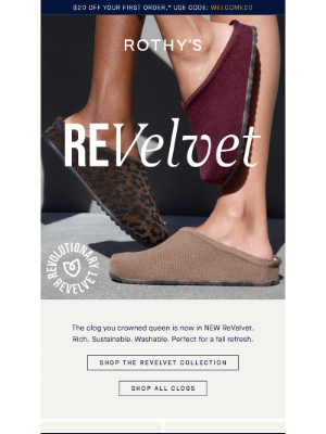The cult clog, now in ReVelvet™.