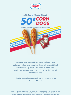 Sonic Drive-In - Drive-In For Deliciousness At Just 50¢