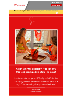Virgin Voyages - You’re on the list— new deals just dropped ✉️