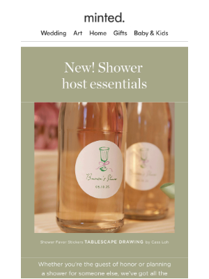 Minted - New! Must-haves for showers