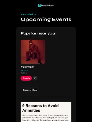 Bandsintown - Upcoming Live Shows: Yelawolf