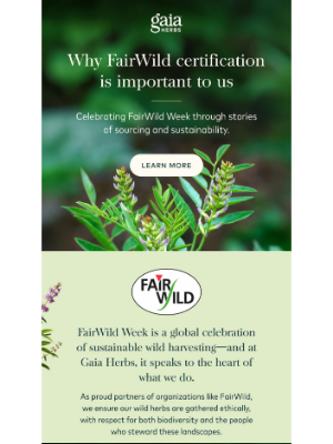 Gaia Herbs - FairWild Week: A Spotlight on Wild Plants