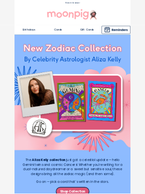 Moonpig - ✨ Just dropped: new zodiac cards for Gemini & Cancer