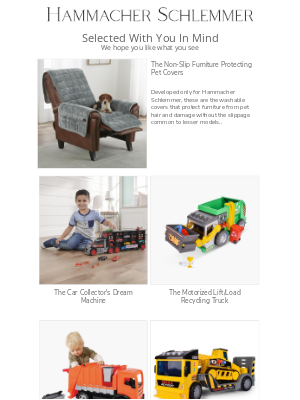 Hammacher Schlemmer - Selected Just For You:  The Non-Slip Furniture Protecting Pet Covers & More