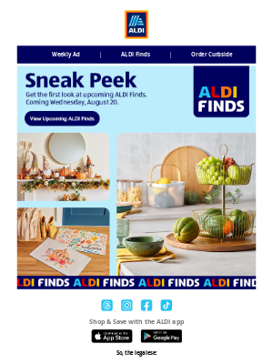 ALDI - Sneak Peek: Upcoming ALDI Finds 😉