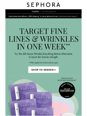 Sephora - Hey, beauty lover. Enjoy these free Tatcha samples with min. spend.