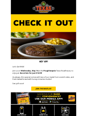 Texas Roadhouse - Hey VIP!
