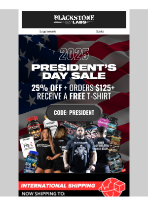 Blackstone Labs - 🚨PRESIDENTS DAY SALE🚨 25% off + Free Shirt at $125+