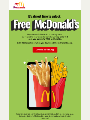 McDonald's - Get ready for MyMcDonald’s Rewards! 🙌!
