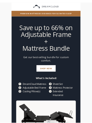 Dream Cloud Sleep - Smart sleep, smart deal: Adjustable bundles up to 66% off!