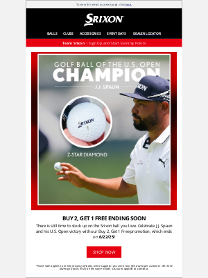 Srixon - Buy 2, Get 1 Free Wrapping Up Soon! | Srixon