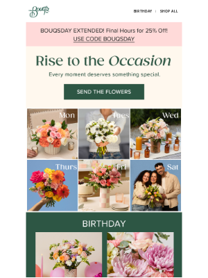 SURPRISE! 25% off for one more day!