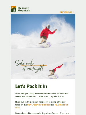 Pleasant Mountain - Final Hours! Save Big On The Best Of New England