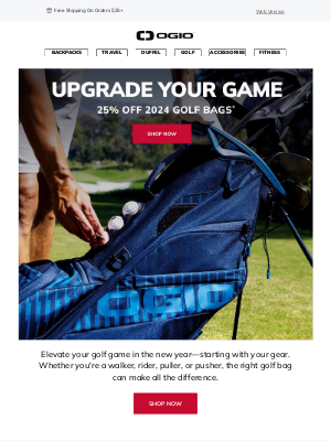 Ogio - Your Perfect Golf Bag is Now 25% Off