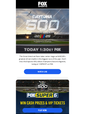 Fox Networks Group - NASCAR Daytona 500: Drivers, start your engines!