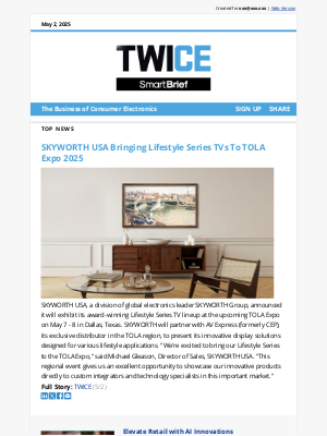 Twice - SKYWORTH USA Bringing Lifestyle Series TVs To TOLA Expo 2025