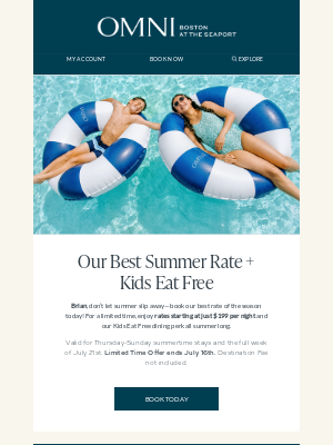 Omni Hotels & Resorts - 🔥Brian, Summer Weekends starting at $199/Night -  Limited Time Offer